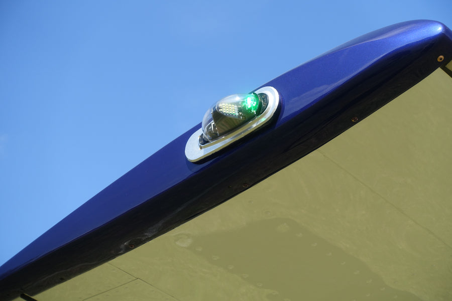 90613 Series LED Position & Anti Collision Light Installed Green