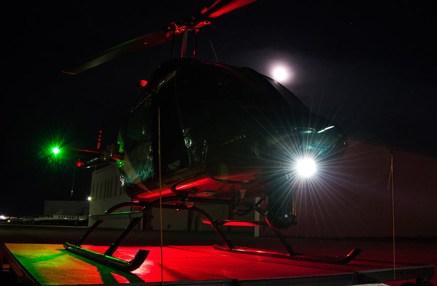 Parmetheus PRO PAR-46 Series LED Light Installed on Helicopter