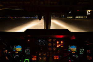 Nose Taxi Lights for Hawker At Night on Runway