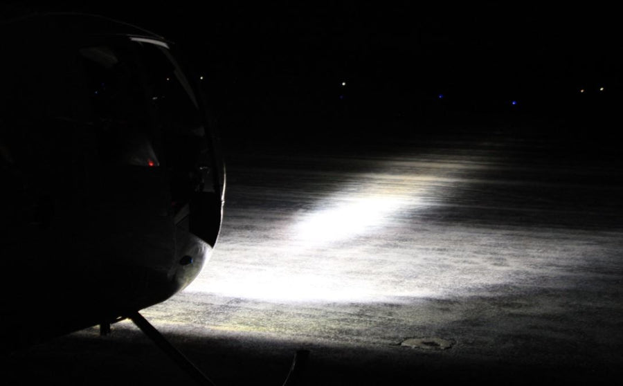 Robinson HID Taxi Landing Lights for R66 in Action
